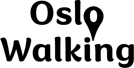 Oslo Walking logo with location pin design