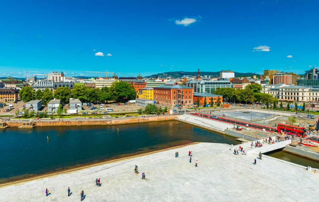 Oslo waterfront with Opera House and city skyline